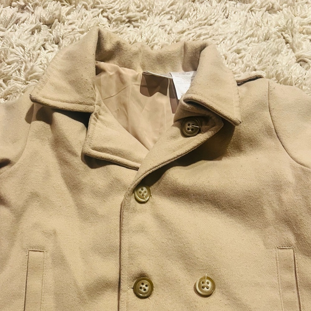 FAO partially wool 12 mos tan winter coat in good condition! - Picture 5 of 6